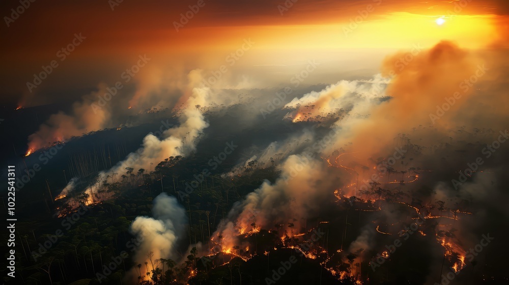 Fototapeta premium ecosystem amazon fires