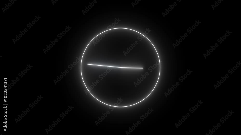 .Clock icon neon light 24 Hour Day Fast Speed.  abstract beautiful clock illustration background.
