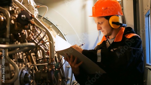 Aviation inspector reviews documentation, maintains records of engine parameters. Ensuring compliance with safety standards and regulations in aviation industry. Concept work in aviation construction