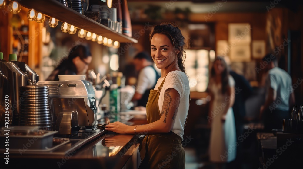 dedication woman in coffee shop dedication woman in coffee shop