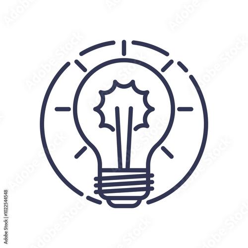 Light bulb icon symbolizes innovation and creative solutions.