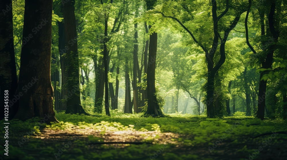 Obraz premium ery green tree background