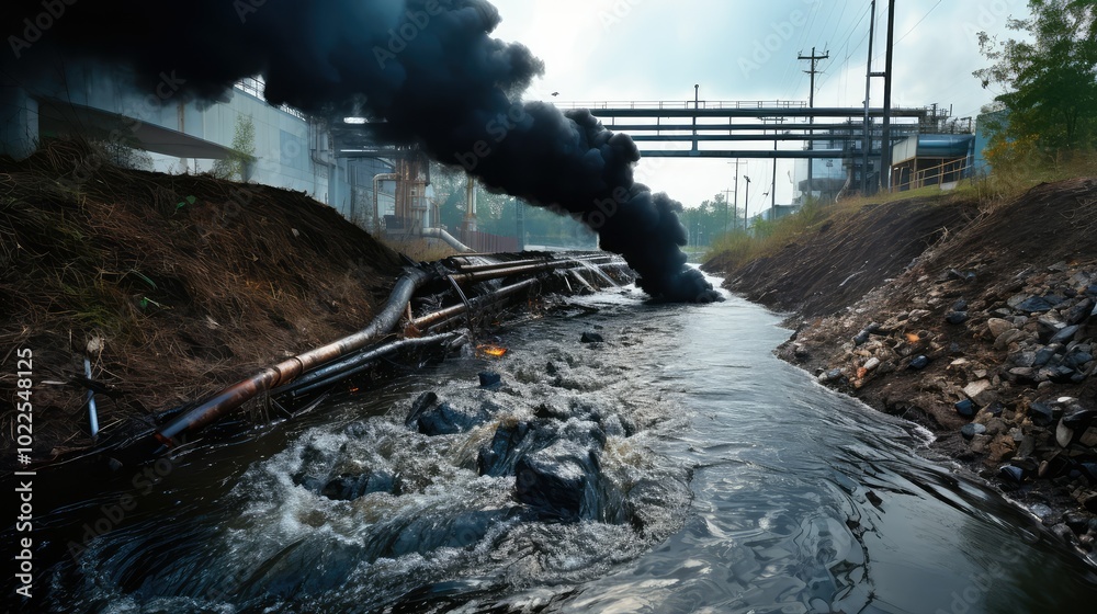 Fototapeta premium contamination industrial water pollution