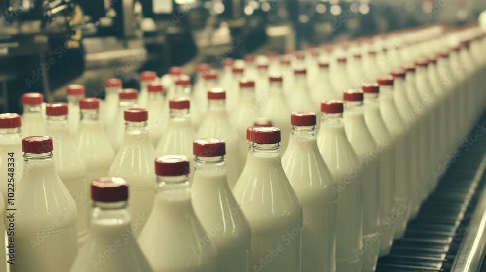 Automated Production Line in Milk Factory Automated Production Line in Milk Factory