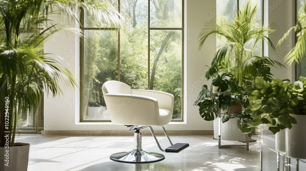 Fototapeta premium elegant white salon chair