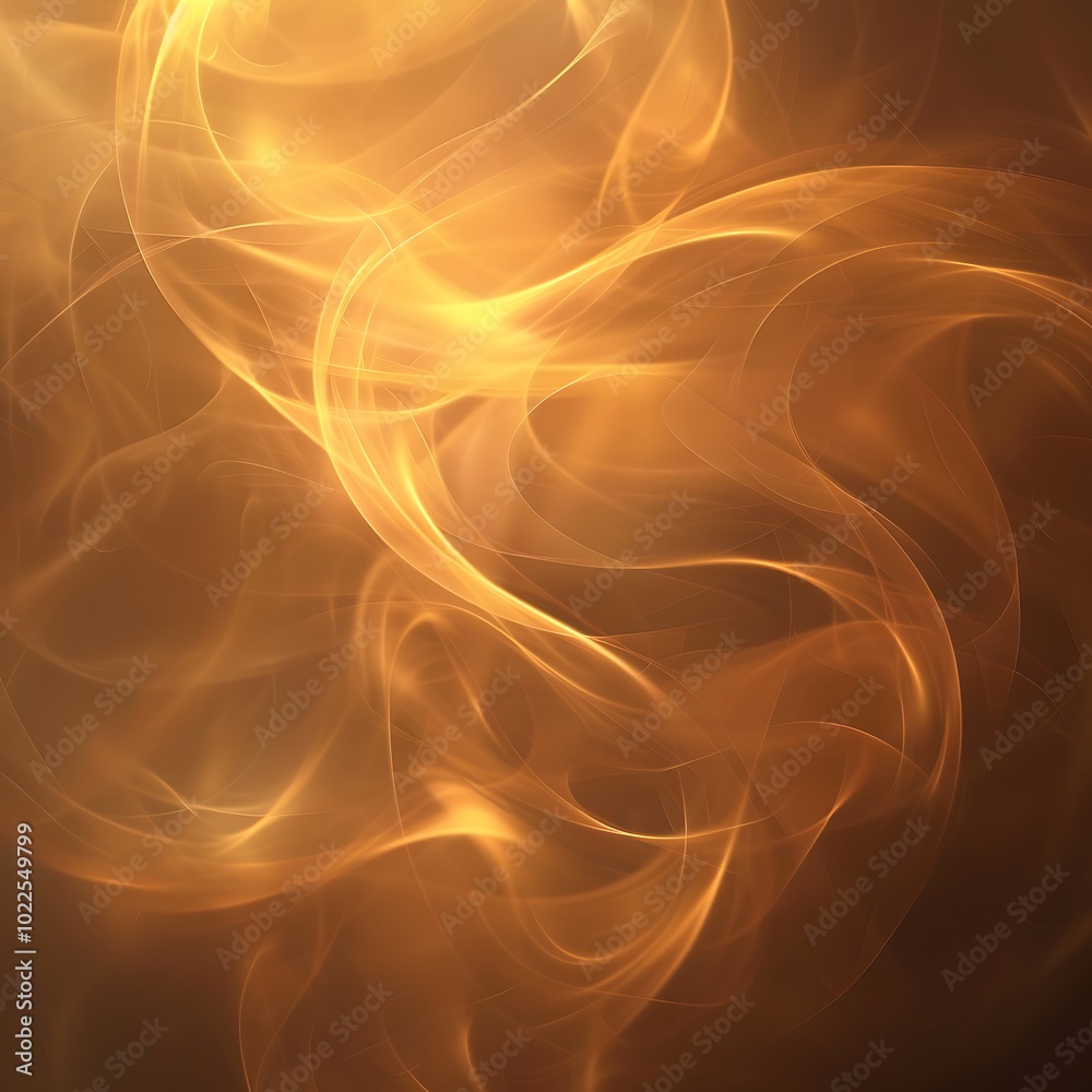 Fototapeta premium A soft, glowing light design background featuring abstract circular patterns in warm tones of gold and peach, creating a soothing, ethereal effect. 8k UHD, suitable for high-quality printing 
