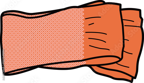 着物の帯揚げを畳んだ状態