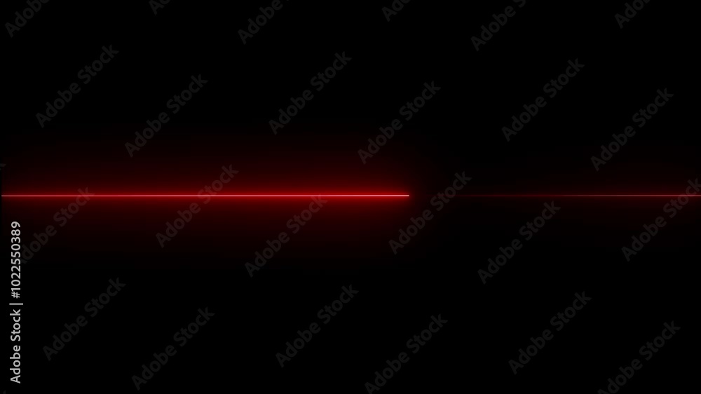 Neon single line glowing on black background