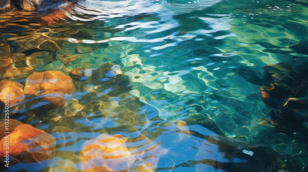 Fototapeta premium brown river water texture