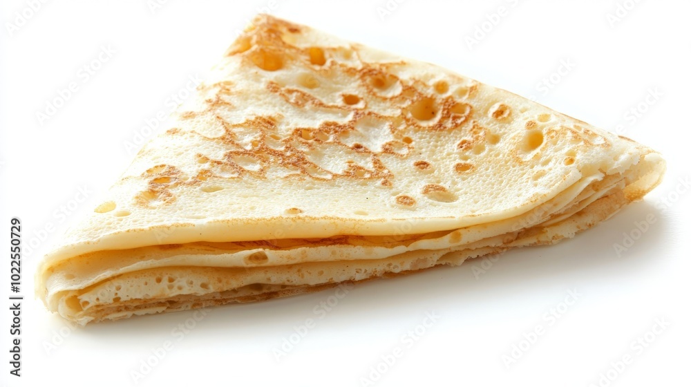 folded fresh french crepe pancakes isolated on white background folded fresh french crepe pancakes isolated on white background