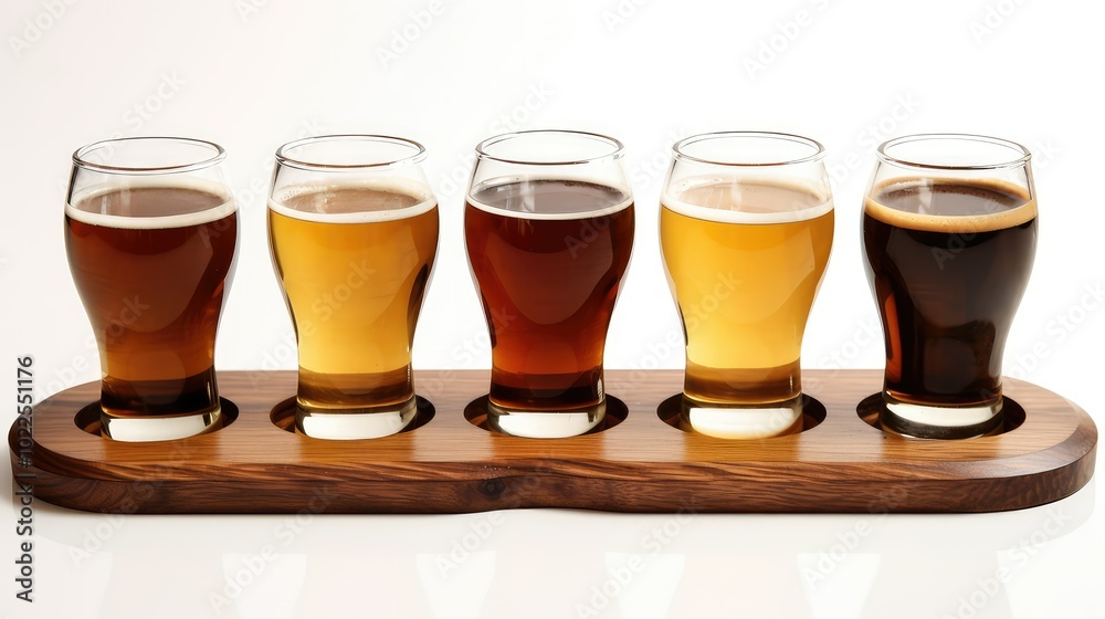 flight craft beer isolated flight craft beer isolated