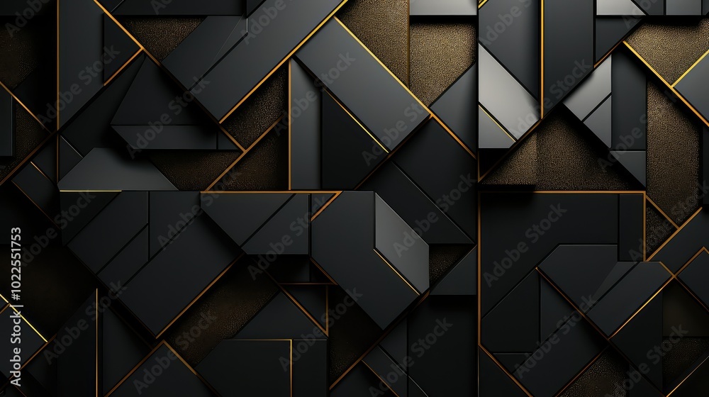 abstract black and gold geometric background abstract black and gold geometric background