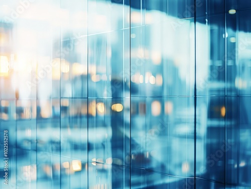 Abstract Cityscape Through Glass