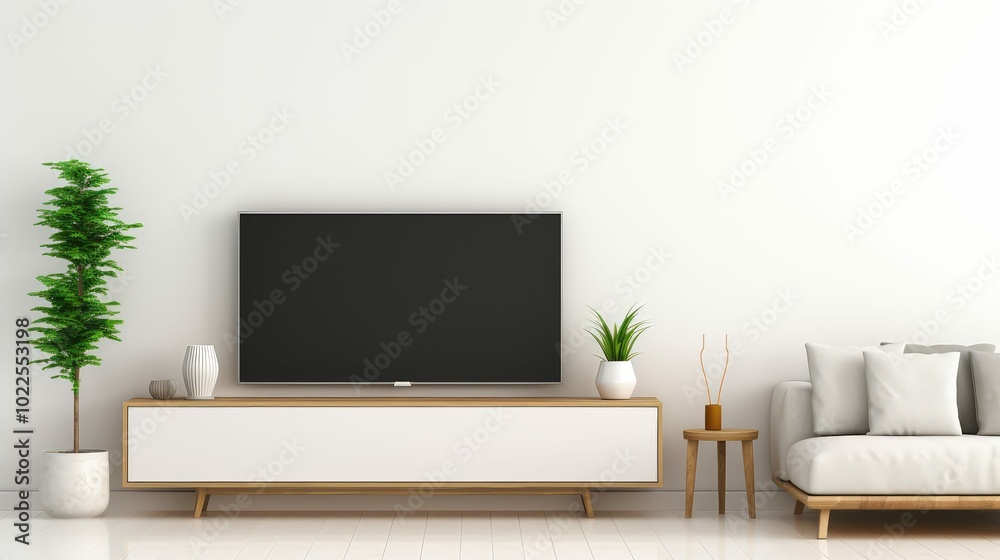 Obraz premium modern tv monitor on wall