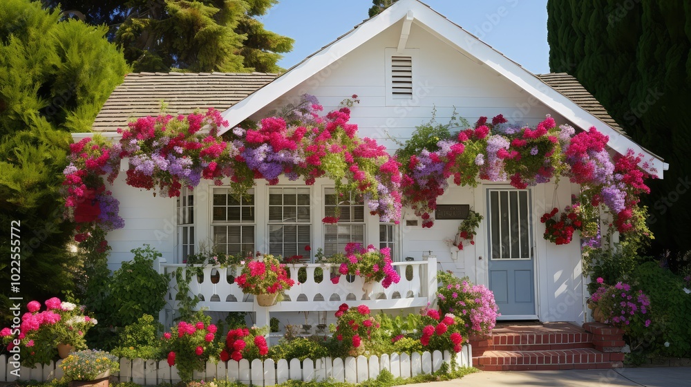 Fototapeta premium baskets flower house