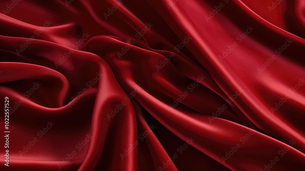 Obraz premium plush red fabric background