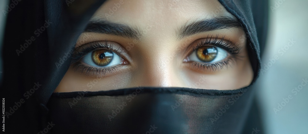 Close up of a woman's eyes looking directly at the camera.
