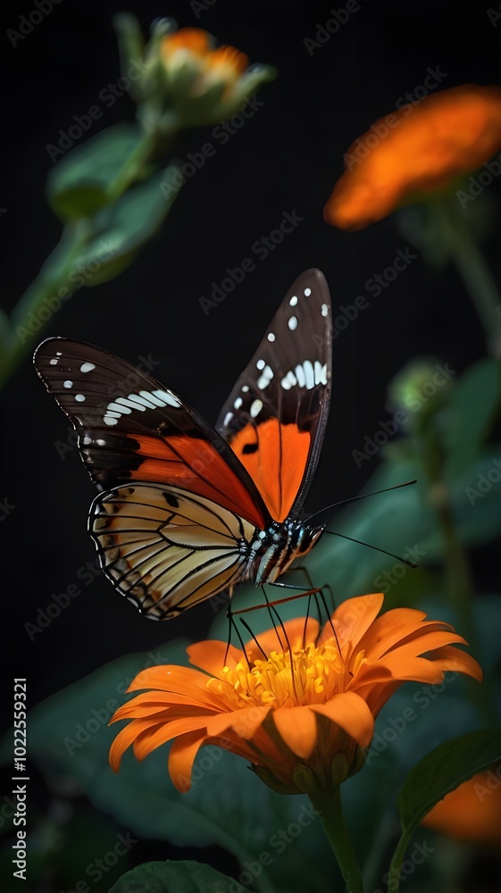 Monarch butterfly on a flower. Monarch butterfly on a flower.