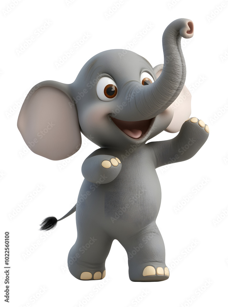 Cute Cartoon Elephant with a Cheerful Smile, transparent background Cute Cartoon Elephant with a Cheerful Smile, transparent background