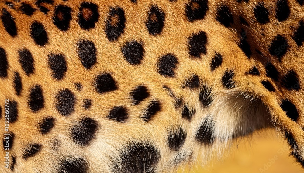 Close-up of Leopard Fur with Detailed Spot Pattern Showcasing Rich Golden and Black Color Contrast in Wildlife Texture Photography Close-up of Leopard Fur with Detailed Spot Pattern Showcasing Rich Golden and Black Color Contrast in Wildlife Texture Photography