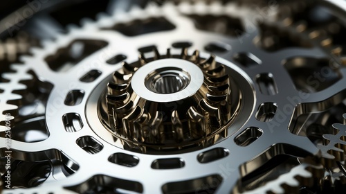 Wallpaper Mural shiny circular metal Torontodigital.ca