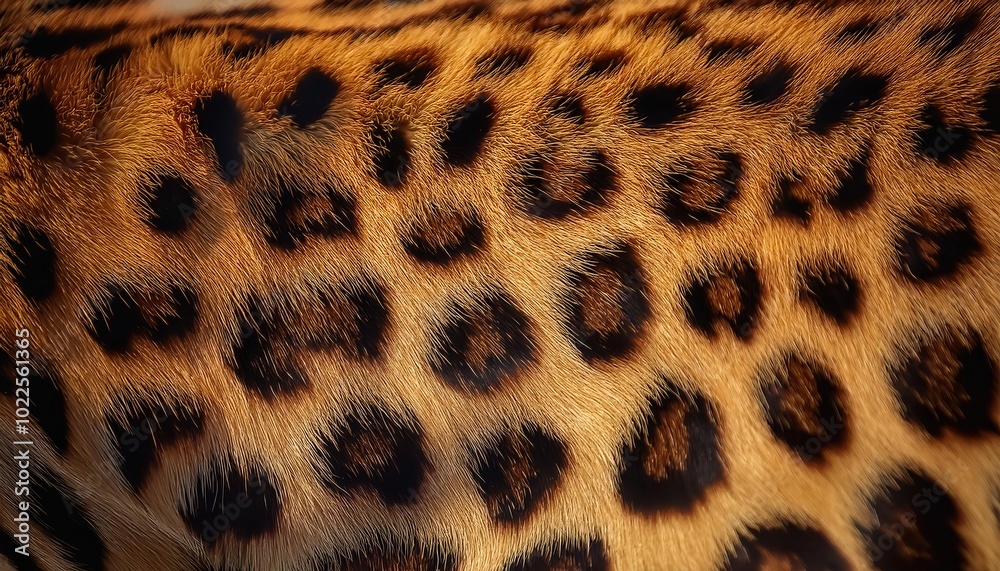 Close-up of Leopard Fur with Detailed Spot Pattern Showcasing Rich Golden and Black Color Contrast in Wildlife Texture Photography Close-up of Leopard Fur with Detailed Spot Pattern Showcasing Rich Golden and Black Color Contrast in Wildlife Texture Photography