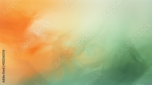 muted abstract green and orange background