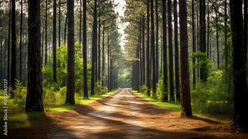 Fototapeta premium nature trees road