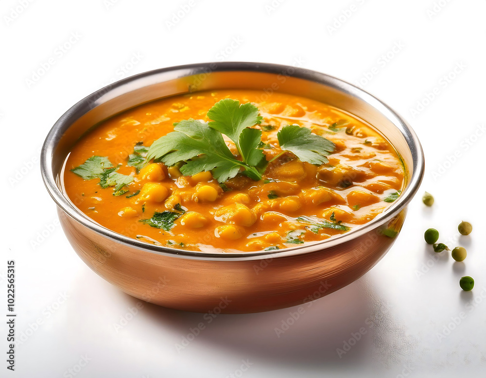delicious dal tadka isolated on white background delicious dal tadka isolated on white background