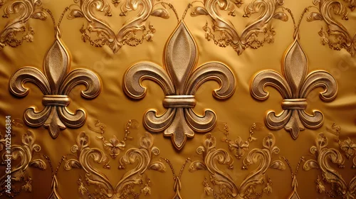Obraz shimmering gold fleur de lis background