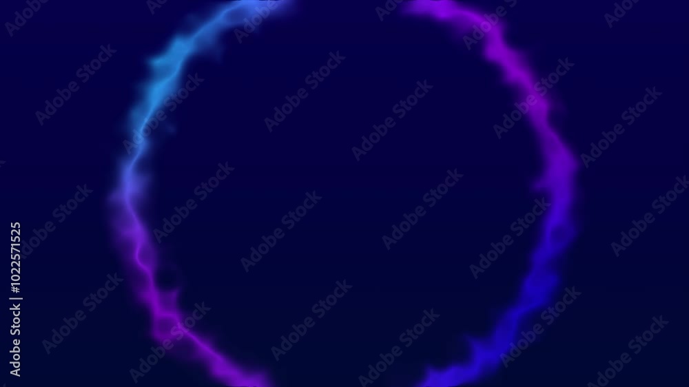 Vector abstract circles lines wavy in round frame colorful spectrum light isolated on black background with empty space for technology, digital, music, science 4k.