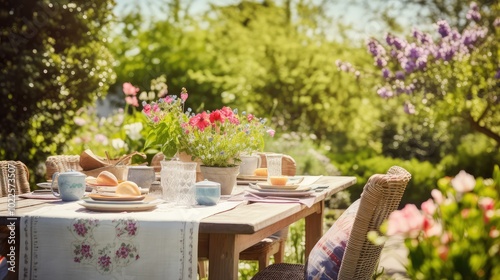 rustic spring table