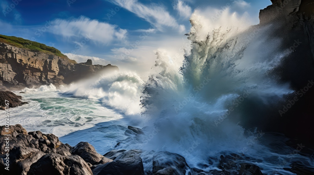 Obraz premium cliffs salt water