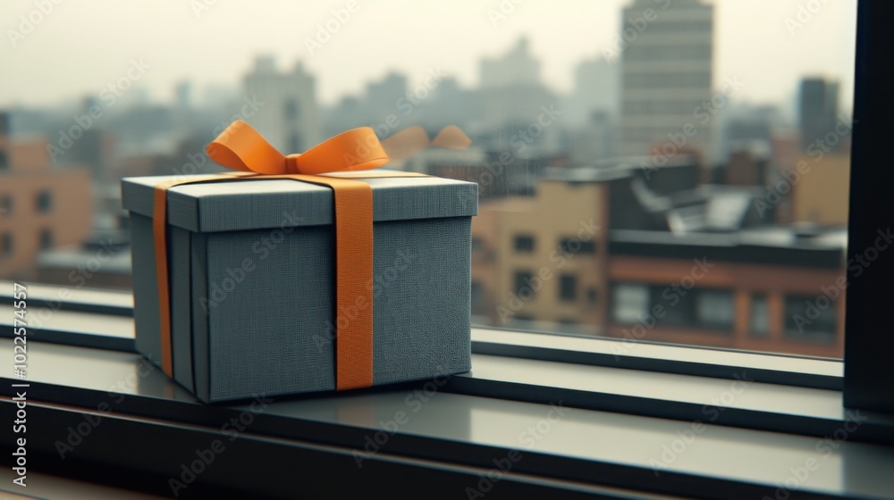 Cozy Gift Box by Frosted Window Cozy Gift Box by Frosted Window