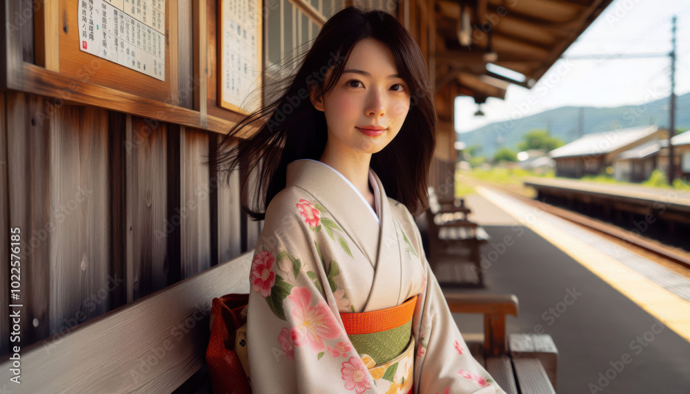 着物を着た女性