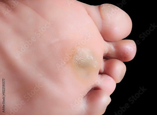 Corn or callus at the foot