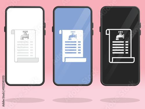 Smartphone Invoice Water Tap Utility Bill