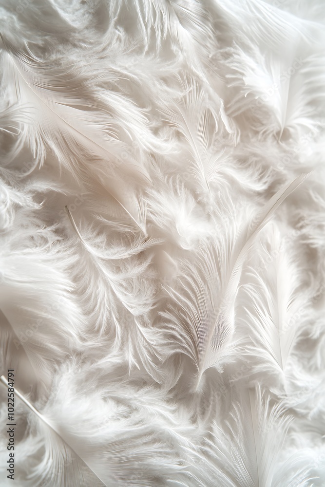 Abstract background of fluffy soft feathers in white, white colored feathers Abstract background of fluffy soft feathers in white, white colored feathers