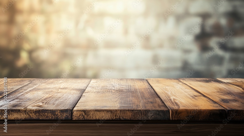 Wooden Table Surface for Product Display, showcasing a warm, textured backdrop ideal for presenting various items in a cozy, inviting setting Wooden Table Surface for Product Display, showcasing a warm, textured backdrop ideal for presenting various items in a cozy, inviting setting