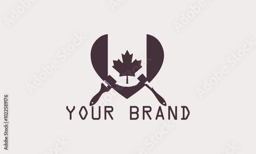 This transparent flag heart logo displays the universal symbol of love Kanada. This minimalist and elegant design is very suitable for various purposes, from weddings to social campaigns