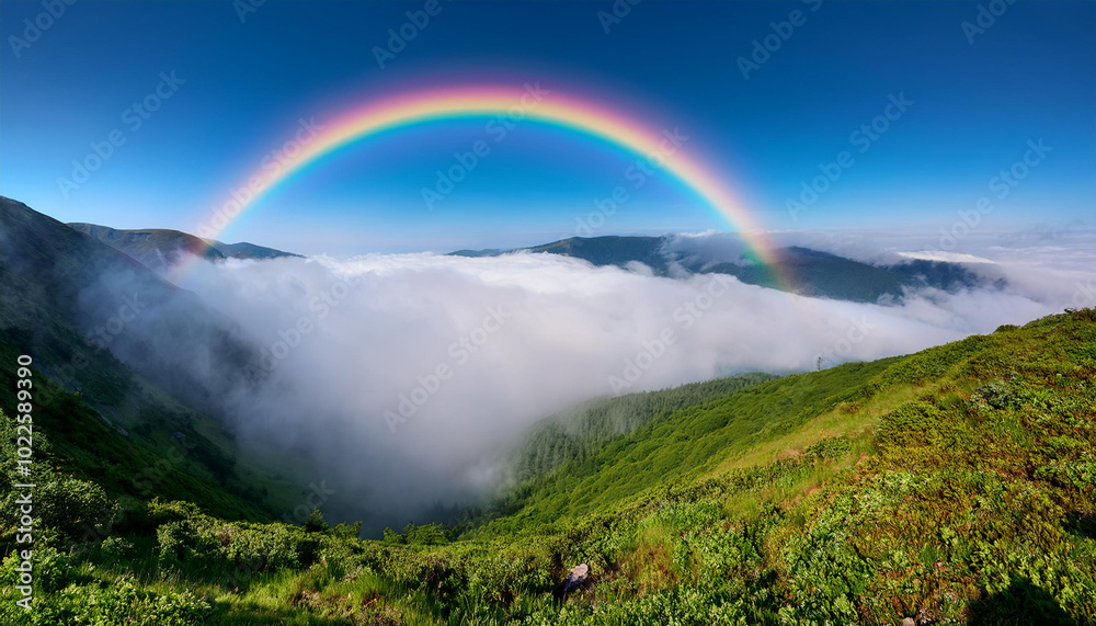 Rare Fog Bow Over a Misty Mountain Rare Fog Bow Over a Misty Mountain