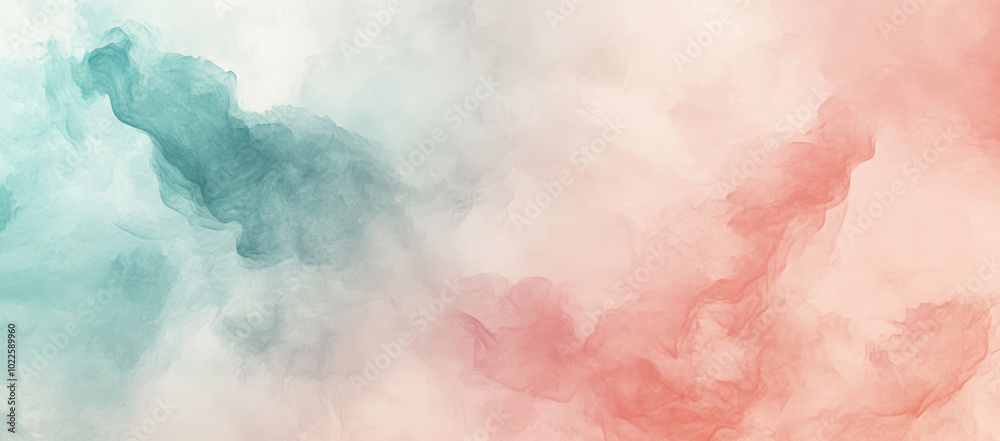 Soft abstract gradient background blending red and teal hues with smooth flowing texture Soft abstract gradient background blending red and teal hues with smooth flowing texture