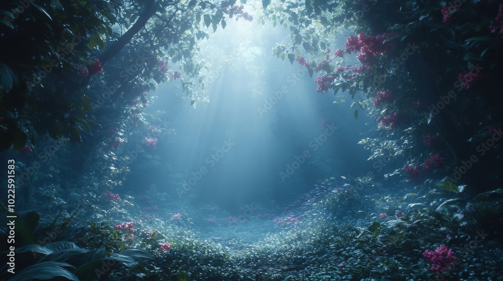 Fototapeta premium underwater scene with rays