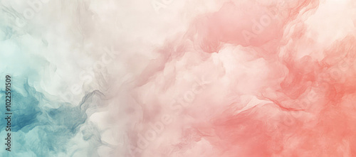 Soft abstract gradient background blending red and teal hues with smooth flowing texture