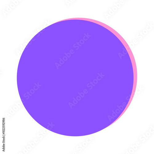 Blank badge circle sticker label with purple color, element for decoration, PNG format file