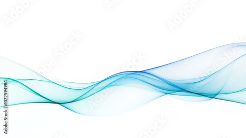 Abstract waves in blue and teal on a white background, conveying fluidity and motion.