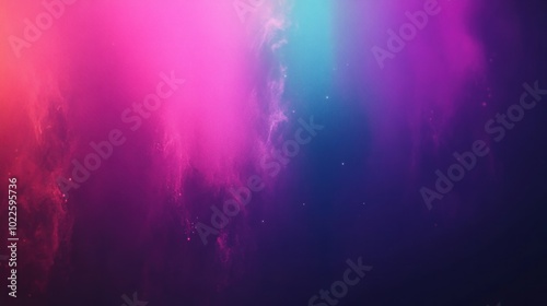 A vibrant abstract background featuring gradients of pink, purple, and blue hues.