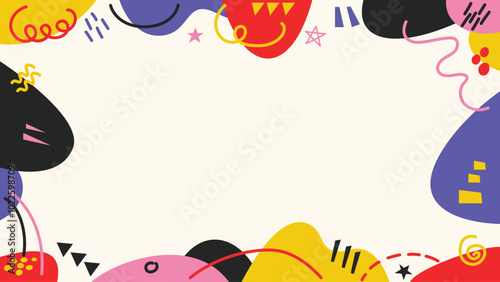 Colorful Background With Abstract Shapes