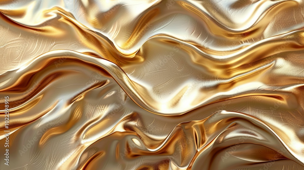 Abstract Draped Gold Fabric Texture Abstract Draped Gold Fabric Texture
