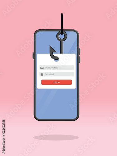 Smartphone Login Page Phishing Fake Bait